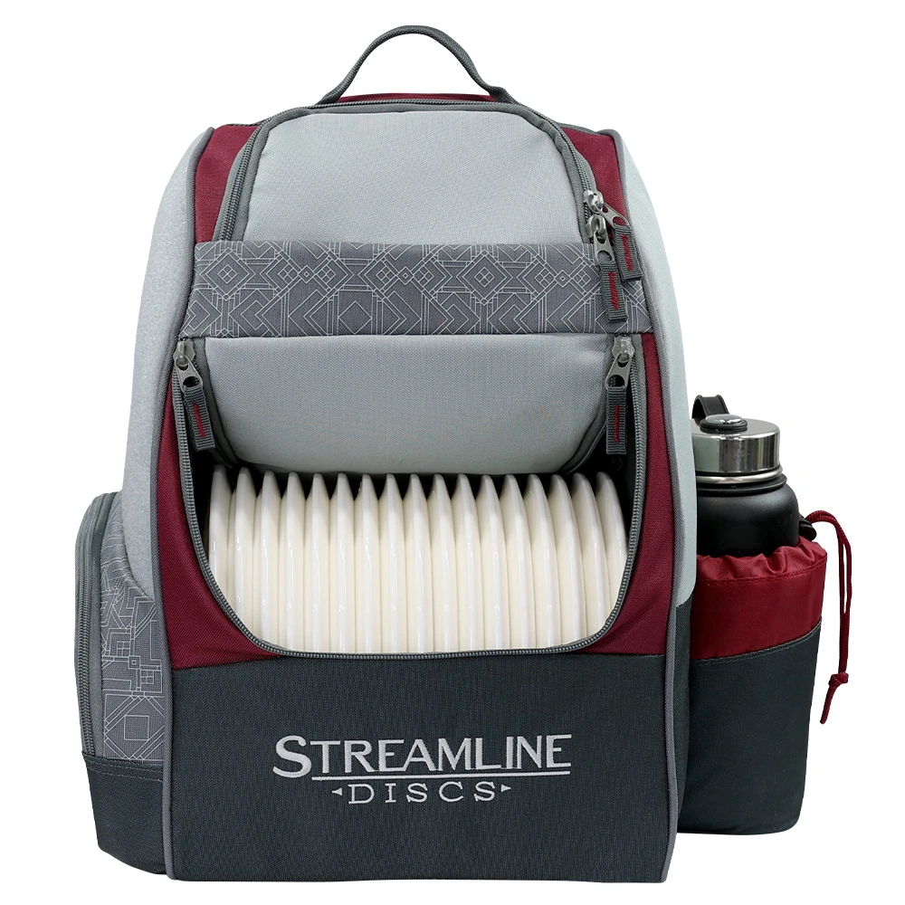 Streamline_Discs_Shuttle_Backpack_Streamline_Shuttle_Burgundy_Black_Front_1K